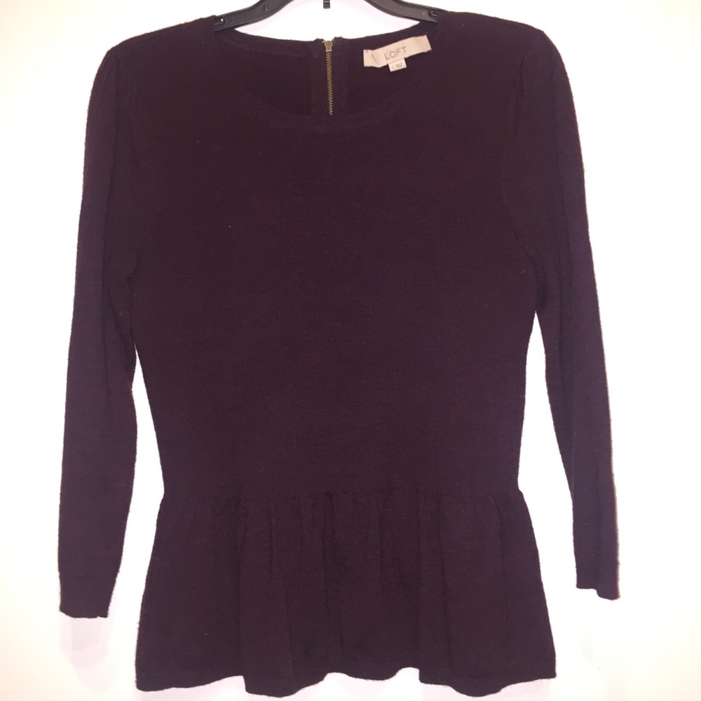 Ann Taylor Loft lightweight peplum sweater